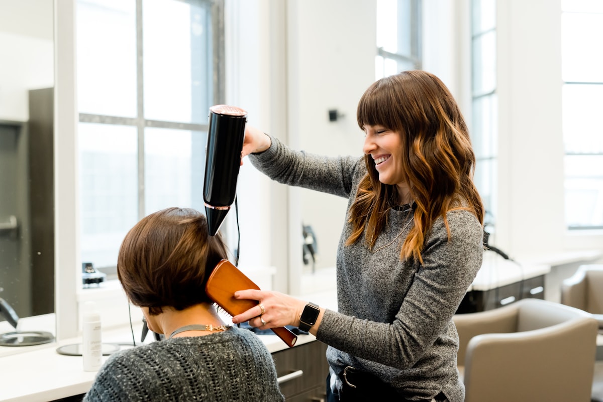 Blow-out styling at Fazio Salons